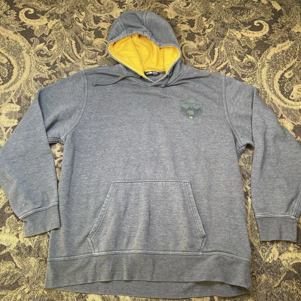 The North Face Pullover Gray Hoodie Great Smokey Mountain Mens Size XL